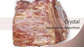  Presentation with ribs - Amazing theme having scapula - vacuum packed smoked pork ribs backdrop and a soft green colored foreground