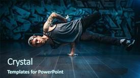  Presentation with hip hop - Beautiful slides featuring hip hop action dancer motions backdrop and a  colored foreground