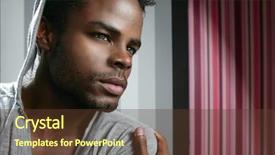  Presentation with gray - Presentation having hip hop black culture - african american man with gray background and a tawny brown colored foreground