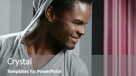  Presentation with african american - Beautiful PPT theme featuring hip hop black culture - african american man with gray backdrop and a gray colored foreground