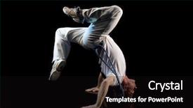  Presentation with breakdance - Presentation with hip hop black culture - break dancer head over heels background and a  colored foreground