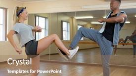  Presentation with dance - Slide deck enhanced with hip hop black culture - friends practicing dance against mirror background and a  colored foreground