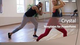  Presentation with mirror dance moves - Audience pleasing slides consisting of hip hop black culture - full length of dancers rehearsing backdrop and a  colored foreground