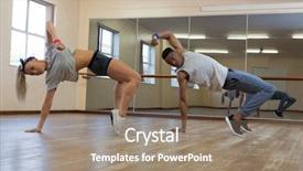  Presentation with black culture - PPT layouts enhanced with hip hop black culture - full length of dancers rehearsing background and a  colored foreground