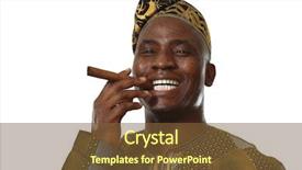  Presentation with cigarette - Slides enhanced with food retail outlets - fish for sale background and a tawny brown colored foreground