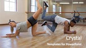  Presentation with friends - Theme enhanced with hip hop black culture - side view full length background and a  colored foreground