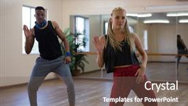  Presentation with mirror - Slide deck featuring hip hop black culture - young dancers rehearsing against mirror background and a  colored foreground