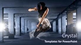  Presentation with hip hop - Slide deck featuring hip-hop-dance-party-young background and a ocean colored foreground