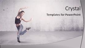  Presentation with hip hop - Slide deck consisting of hip hop dancer dancing contemporary background and a light gray colored foreground
