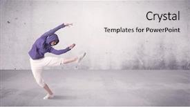  Presentation with hip - PPT theme enhanced with hip hop dancer dancing contemporary background and a white colored foreground