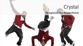  Presentation with hip hop - Presentation design featuring hip hop dancer performing isolated background and a white colored foreground