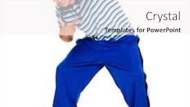  Presentation with hip hop - Amazing theme having hip hop dancer performing isolated over white background backdrop and a white colored foreground