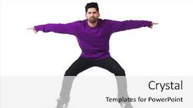  Presentation with hip hop - Cool new slide set with hip hop dancer performing move backdrop and a white colored foreground