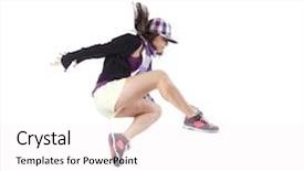  Presentation with movements - Colorful presentation design enhanced with hip hop dancer showing some backdrop and a  colored foreground