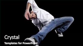  Presentation with movements - PPT layouts having hip hop dancer showing some background and a black colored foreground