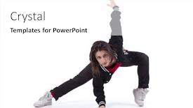  Presentation with movements - Colorful presentation enhanced with hip hop dancer showing some movements backdrop and a white colored foreground