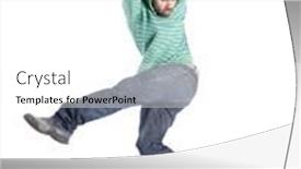  Presentation with movements - Beautiful PPT layouts featuring hip hop dancer showing some movements some motion blur backdrop and a white colored foreground