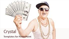  Presentation with hip - Slide deck enhanced with hip hop rap - businessman reading a newspaper background and a lemonade colored foreground