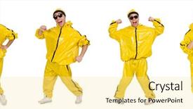  Presentation with performer - PPT theme enhanced with hip hop rap - young performer isolated background and a blonde colored foreground