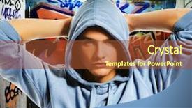  Presentation with hooligan - Theme consisting of hip hop urban gangs - cool looking hooligan background and a tawny brown colored foreground