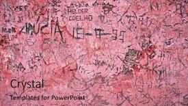  Presentation with graffiti - Slides having hip hop urban gangs - grunge background of graffiti background and a coral colored foreground