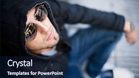  Presentation with handsome - Cool new presentation with hip hop urban gangs - young handsome problematic boy looking backdrop and a navy blue colored foreground