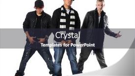  Presentation with hip - Presentation enhanced with hip hop young men standing isolated over a white background background and a dark gray colored foreground
