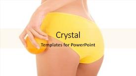  Presentation with weight control - Cool new PPT layouts with hip legs abdomen and orange backdrop and a yellow colored foreground