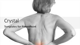  Presentation with hip - Audience pleasing slide deck consisting of hip pain - rheumatism backdrop and a light gray colored foreground