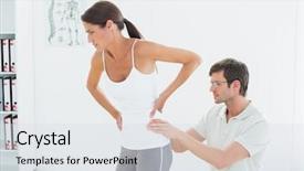  Presentation with hip - Slide set featuring hip pain - side view of a male background and a sky blue colored foreground