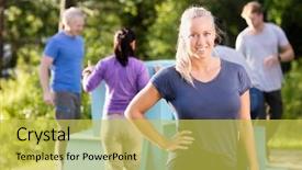  Presentation with hip joint - Amazing slide deck having hip while friends making pyramid backdrop and a yellow colored foreground