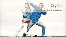  Presentation with dancing - Beautiful PPT layouts featuring hiphop dance - summer holidays teenage and dancing backdrop and a cream colored foreground