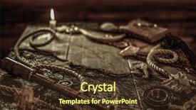  Presentation with sea - Slide deck with hippocampus - sea concept on a wooden background and a tawny brown colored foreground