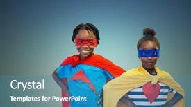  Presentation with red white grey - Colorful PPT theme enhanced with hips against blue background backdrop and a teal colored foreground