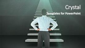  Presentation with camera - PPT layouts having hips against grey concrete tile background and a gray colored foreground