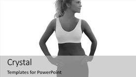  Presentation with beach - Cool new presentation theme with hips on beach against mirror backdrop and a  colored foreground