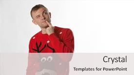  Presentation with thinking - Presentation theme with hips whilst wearing a christmas background and a light gray colored foreground