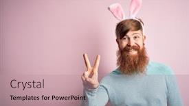  Presentation with irish - Colorful slide deck enhanced with hipster-irish-man-with-beard backdrop and a coral colored foreground