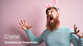  Presentation with irish rivers - Cool new theme with hipster-irish-man-with-beard backdrop and a coral colored foreground