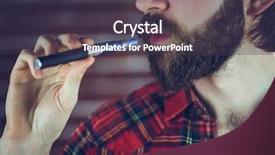  Presentation with electronic - Theme with hipster smoking electronic cigarette background and a dark gray colored foreground