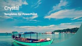  Presentation with vintage antique retro terrestrial globe - Slides having hipster style image of boat background and a teal colored foreground