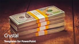  Presentation with courier business finance analysis - Presentation theme having hipster style image of stack background and a  colored foreground