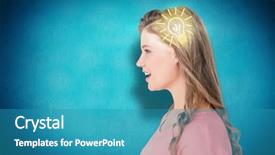  Presentation with blue - Amazing presentation design having hipster woman talking to someone backdrop and a  colored foreground