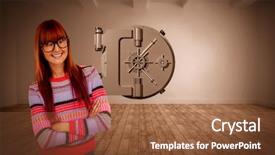  Presentation with calvary religious cross against - Beautiful slide set featuring hipster woman with arms cross backdrop and a  colored foreground