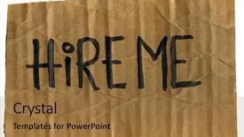  Presentation with rough - Cool new presentation design with hire me - rough crumpled cardboard backdrop and a coral colored foreground