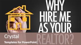  Presentation with realtor - Beautiful presentation theme featuring hire me as your real backdrop and a coral colored foreground