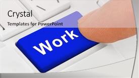  Presentation with notebook - Theme with hirebutton - computer notebook keyboard with work background and a  colored foreground