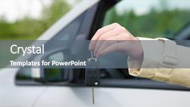  Presentation with keys - Amazing slide deck having hirebutton - hand showing keys backdrop and a  colored foreground