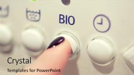  Presentation with housekeeping - Beautiful presentation design featuring hirebutton - housework laundry and housekeeping concept backdrop and a lemonade colored foreground