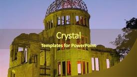  Presentation with hiroshima - Colorful PPT layouts enhanced with hiroshima as the first backdrop and a tawny brown colored foreground